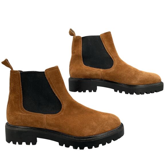 Caslon Shoes - Caslon Women’s Miller Water Resistant Lug Chelsea Boots Brown Size 11M